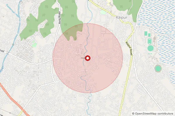 Map showing approximate area covered by Pincode 248015 — Sudhowala So, Dehradun