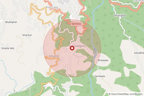 Map showing approximate area covered by Pincode 248122 — Barlowganj So, Dehradun