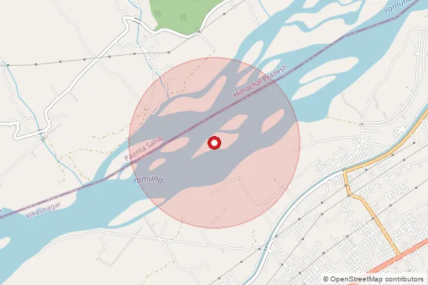 Map showing approximate area covered by Pincode 248198 — Vikasnagar So Dehradun, Dehradun