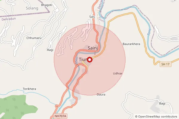 Map showing approximate area covered by Pincode 248199 — Atal Bo, Dehradun