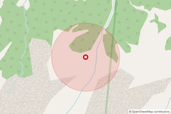 Map showing approximate area covered by Pincode 249127 — Chherabdhar Bo, Tehri Garhwal