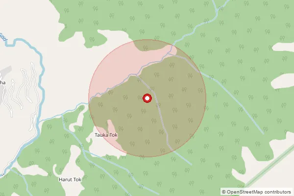Map showing approximate area covered by Pincode 249128 — Dhatmeer Bo, Uttar Kashi