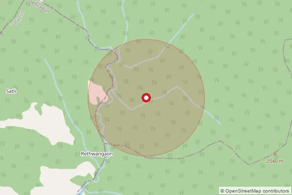 Map showing approximate area covered by Pincode 249137 — Munikireti So, Tehri Garhwal