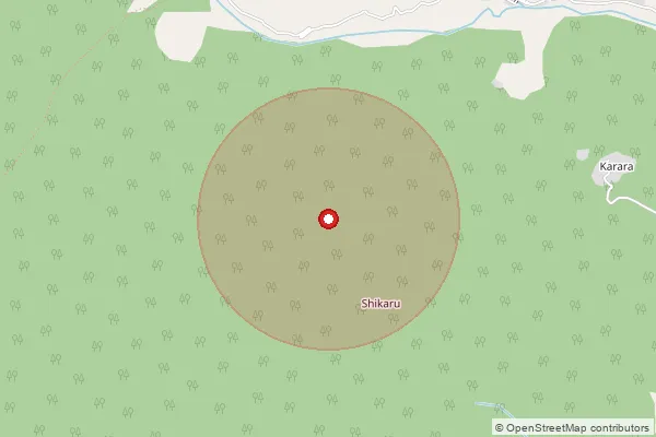 Map showing approximate area covered by Pincode 249185 — Hudoli Bo, Uttar Kashi