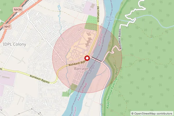 Map showing approximate area covered by Pincode 249203 — Pashulok So, Dehradun