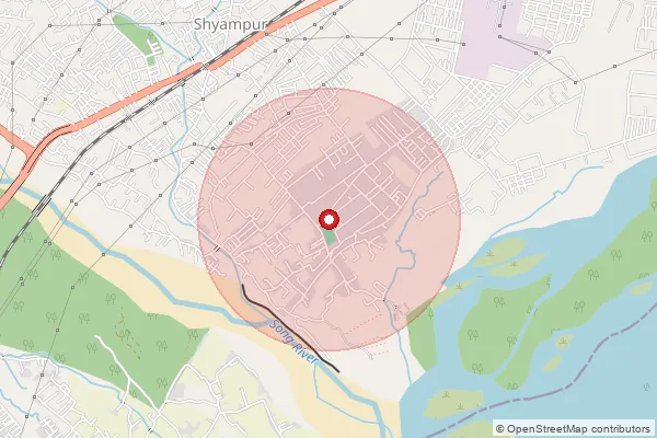 Map showing approximate area covered by Pincode 249204 — Sn Temple So, Dehradun