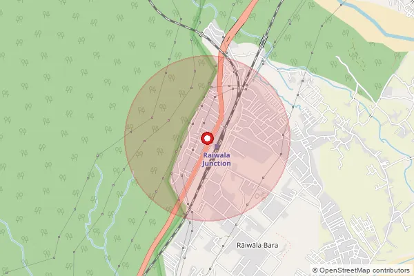 Map showing approximate area covered by Pincode 249205 — Haripur Kalan Bo, Dehradun