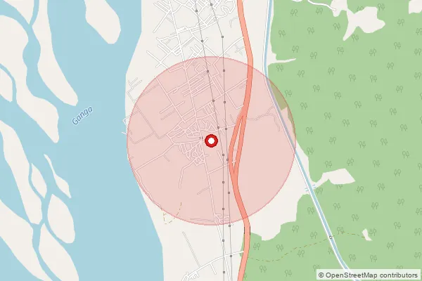 Map showing approximate area covered by Pincode 249408 — Missarpur Bo, Haridwar