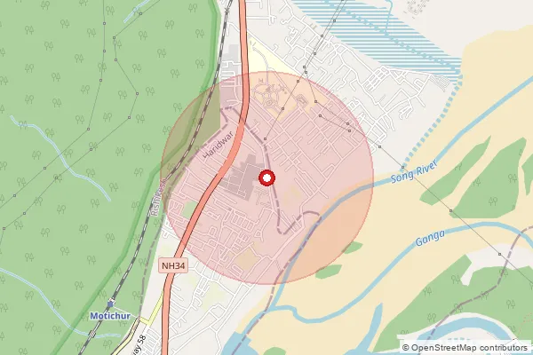 Map showing approximate area covered by Pincode 249411 — Shantikunj So, Haridwar