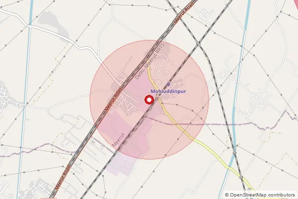 Map showing approximate area covered by Pincode 250205 — Kanshi Bo, Meerut