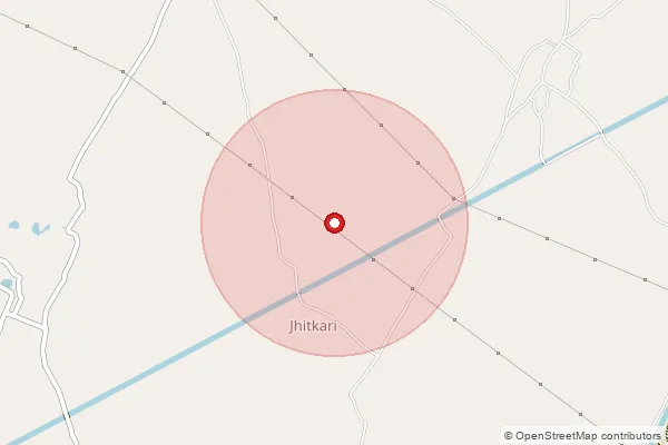 Map showing approximate area covered by Pincode 250342 — Jhitkari Bo, Meerut