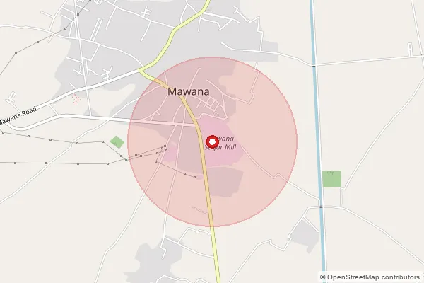 Map showing approximate area covered by Pincode 250402 — Sathla Bo, Meerut