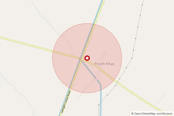 Map showing approximate area covered by Pincode 250502 — Dalampur Bo, Meerut