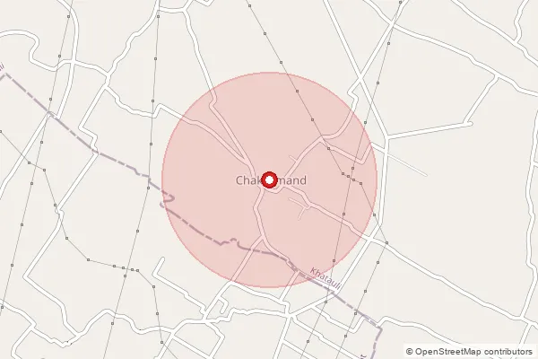 Map showing approximate area covered by Pincode 251201 — Chand Samad Bo, Muzaffarnagar