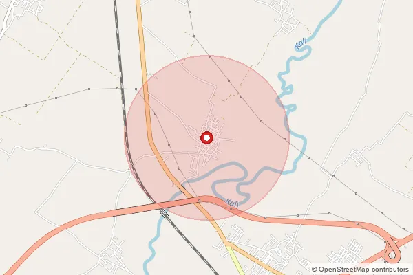 Map showing approximate area covered by Pincode 251202 — Rampur B.O, Muzaffarnagar