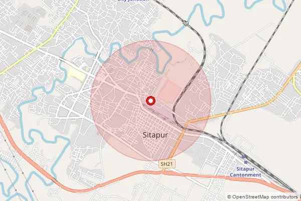 Map showing approximate area covered by Pincode 261125 — Husainganj So Sitapur, Sitapur