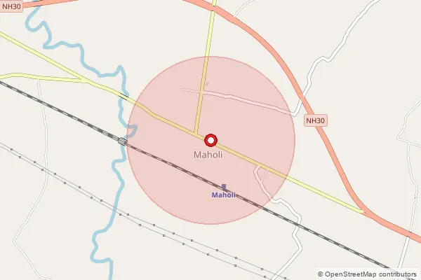 Map showing approximate area covered by Pincode 261141 — Baragaon Bo, Sitapur