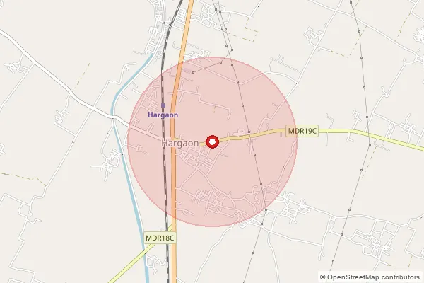 Map showing approximate area covered by Pincode 261202 — Bhainsaha Bo, Sitapur