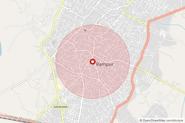 Map showing approximate area covered by Pincode 261204 — Bahadurganj Bo, Sitapur