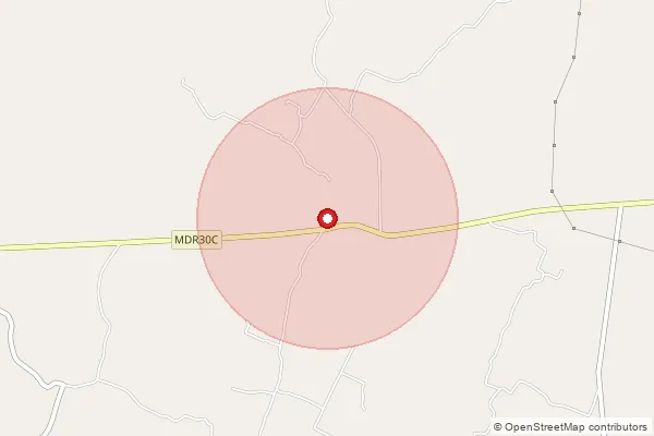 Map showing approximate area covered by Pincode 261301 — Dahawa Bo, Sitapur