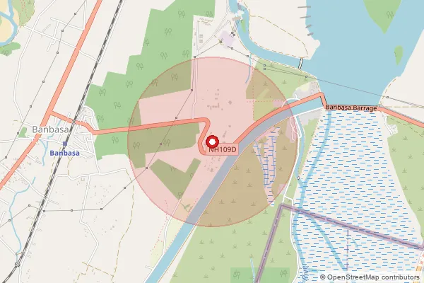 Map showing approximate area covered by Pincode 262310 — Chandani So, Champawat