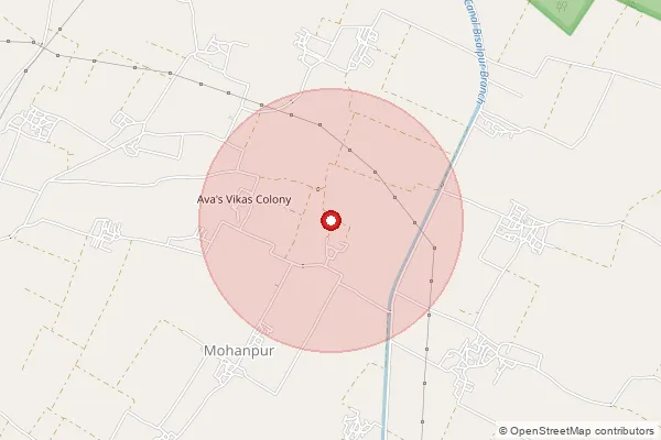Map showing approximate area covered by Pincode 262406 — Attangachandpur Bo, Bareilly