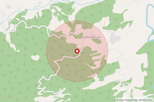 Map showing approximate area covered by Pincode 262520 — Beltari Bo, Pithoragarh