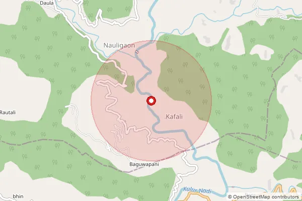 Map showing approximate area covered by Pincode 262532 — Bankote Bo, Pithoragarh