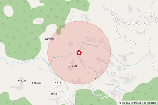 Map showing approximate area covered by Pincode 262534 — Agar So, Pithoragarh