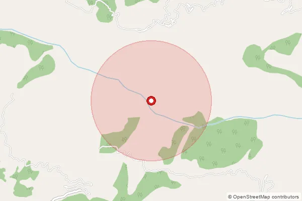 Map showing approximate area covered by Pincode 262540 — Daubans Bo, Pithoragarh