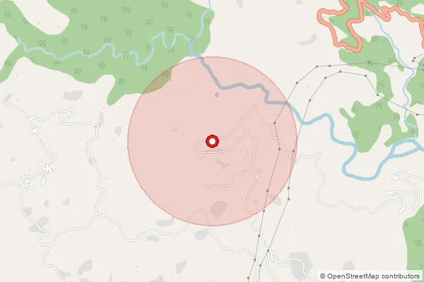 Map showing approximate area covered by Pincode 262576 — Charchum Bo, Pithoragarh