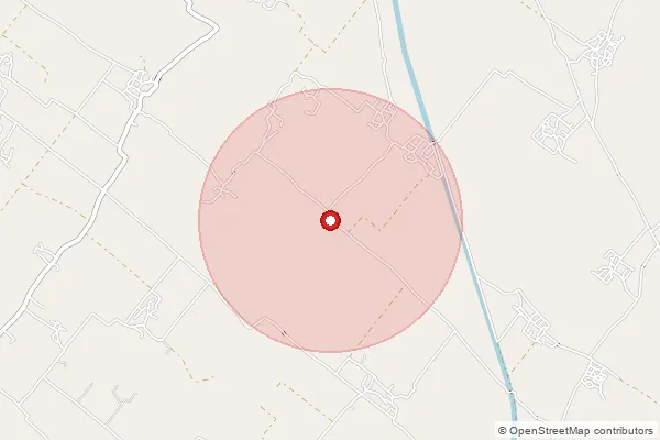 Map showing approximate area covered by Pincode 262805 — Kotwa Bo, Kheri