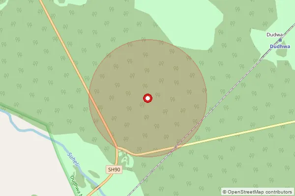 Map showing approximate area covered by Pincode 262902 — Ataria Bo, Kheri