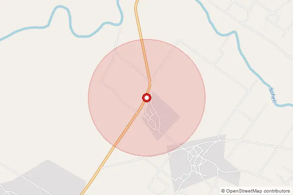 Map showing approximate area covered by Pincode 262905 — Sinhauna Bo, Kheri