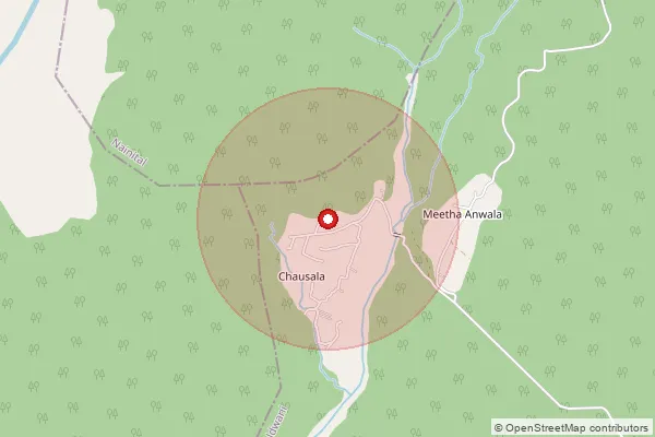 Map showing approximate area covered by Pincode 263139 — Haldwani Ho, Nainital