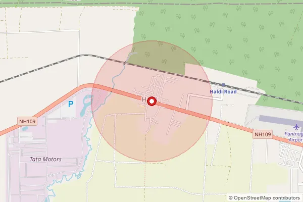 Map showing approximate area covered by Pincode 263145 — Haldi Udham Singh Nagar Bo, Udam Singh Nagar