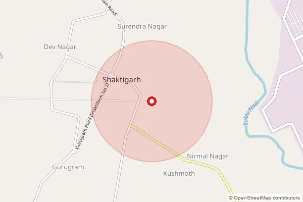 Map showing approximate area covered by Pincode 263151 — Shaktifarm So, Udam Singh Nagar