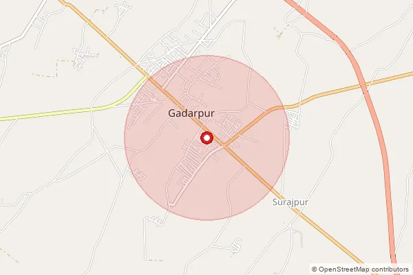 Map showing approximate area covered by Pincode 263152 — Jhagarpuri Bo, Udam Singh Nagar