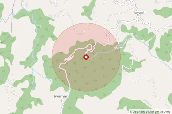 Map showing approximate area covered by Pincode 263625 — Anuli Bo, Almora