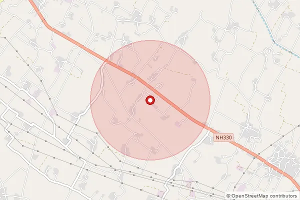 Map showing approximate area covered by Pincode 271123 — Bhgahar Buland Bo, Gonda