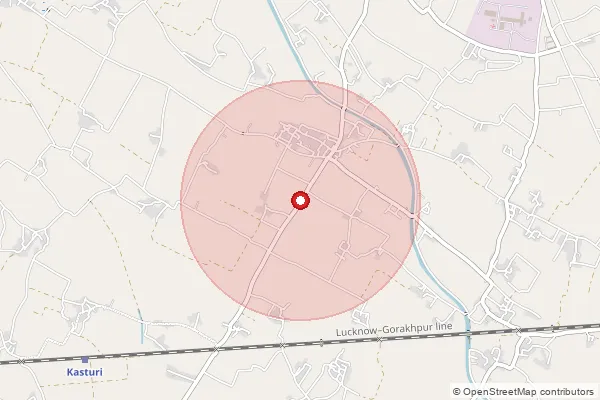 Map showing approximate area covered by Pincode 271126 — Haldhar Mau Bo, Gonda