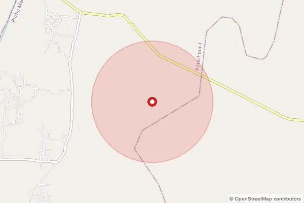 Map showing approximate area covered by Pincode 271129 — Karnipur Deeh Bo, Gonda