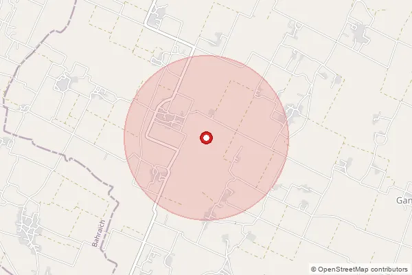 Map showing approximate area covered by Pincode 271204 — Bishunpur Bel Bharia Bo, Gonda