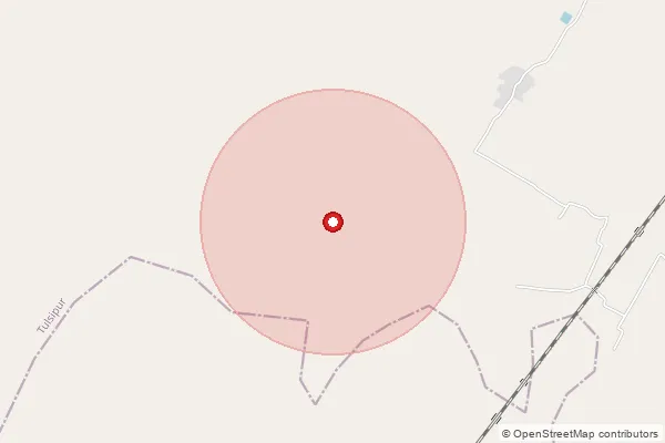 Map showing approximate area covered by Pincode 271205 — Lai Budwa Bo, Balrampur