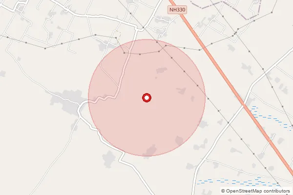 Map showing approximate area covered by Pincode 271302 — Andhiyari Bo, Gonda