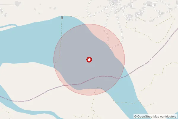 Map showing approximate area covered by Pincode 271303 — Khargupur Bo, Gonda