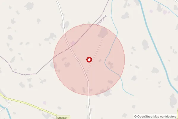 Map showing approximate area covered by Pincode 271401 — Barsada Ram Singh Bo, Gonda