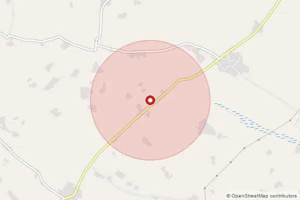 Map showing approximate area covered by Pincode 271402 — Barauli Bo, Gonda