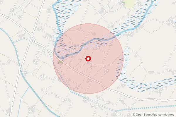Map showing approximate area covered by Pincode 271503 — Ahiya Chet Bo, Gonda