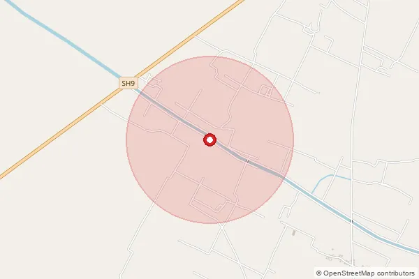 Map showing approximate area covered by Pincode 271609 — Fakirapur Bo, Balrampur